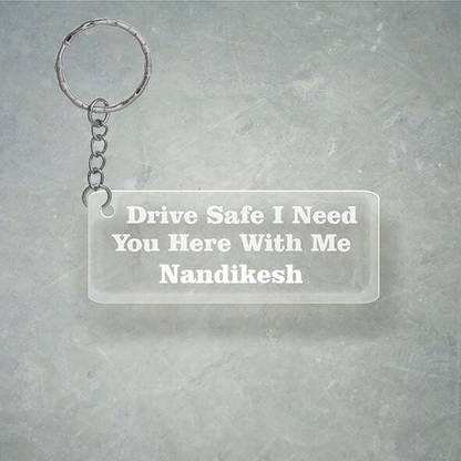 SY Gifts Drive SafeDesign With Nandikesh Name Key Chain