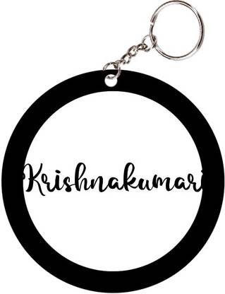 SY Gifts Krishnakumari Name Black Keychain Key Chain