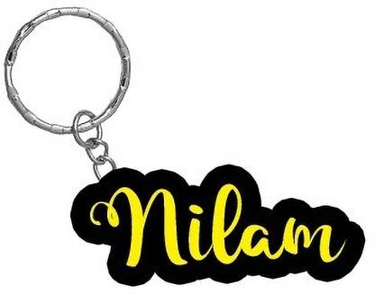 SY Gifts Nilam Name Black Yellow Name Keychain Key Chain