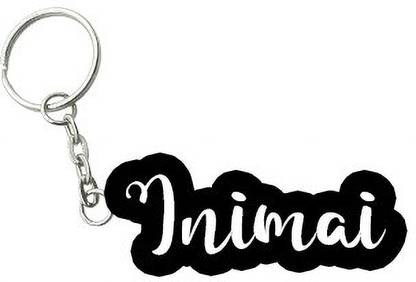 SY Gifts Inimai Black White Name Keychain Key Chain