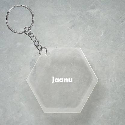 SY Gifts Jaanu Name Hexagon Keychain Key Chain