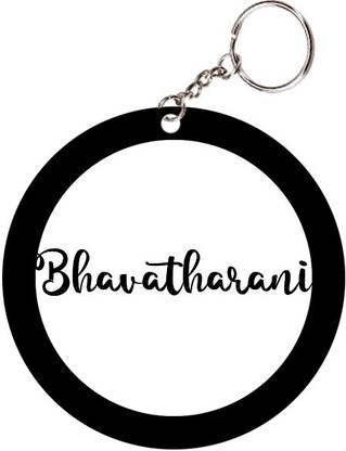 SY Gifts Bhavatharani Name Black Keychain Key Chain