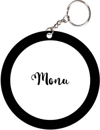 SY Gifts Monu Name Black Keychain Key Chain