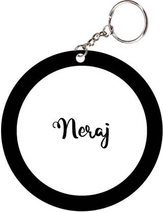 SY Gifts Neraj Name Black Keychain Key Chain