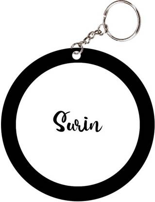 SY Gifts Surin Name Black Keychain Key Chain