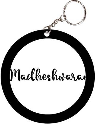 SY Gifts Madheshwaran Name Black Keychain Key Chain