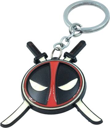 Key Era deadpool Cross Sword Shield Key Chain