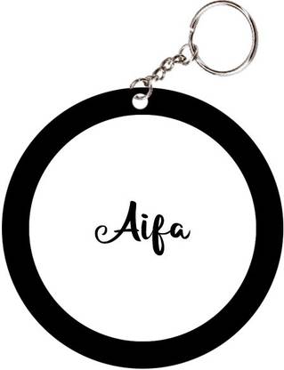 SY Gifts Aifa Name Black Keychain Key Chain