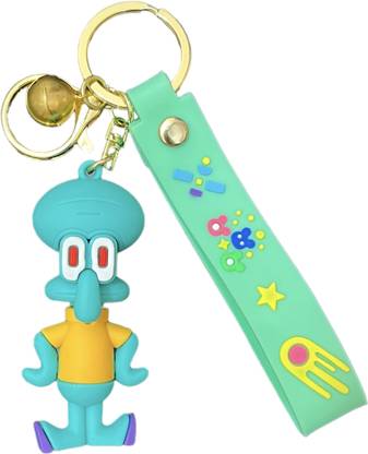 LABSDAR Silicone SpongeBob Squidward Character Key Chain