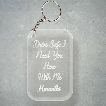 SY Gifts D2 Drive Safe Keychain With Hasanthi Name Key Chain