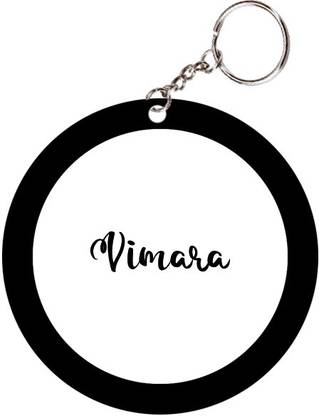 SY Gifts Vimara Name Black Keychain Key Chain