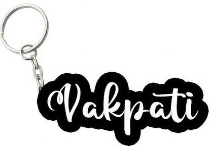 SY Gifts Vakpati Black White Name Keychain Key Chain