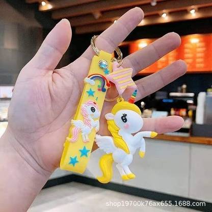 GKM Trendy Unicron Horse theme PVC keyring with strap hook keychain Key Chain