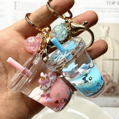 स्पाइसी ब्लिस 2pc Unicorn Water Keyring / Unicorn Keyring for Kids / Unicorn Keychain की चेन