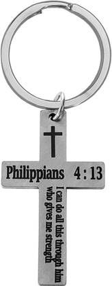 M Men Style I Can Do All Through him Who Gives Me Strength(Philippians 4.13)KeychainLSK22016 Key Chain