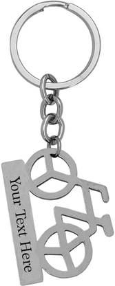 M Men Style Personalized Your Own Bycyle Custom Message Keychain LCKeyN019 Key Chain