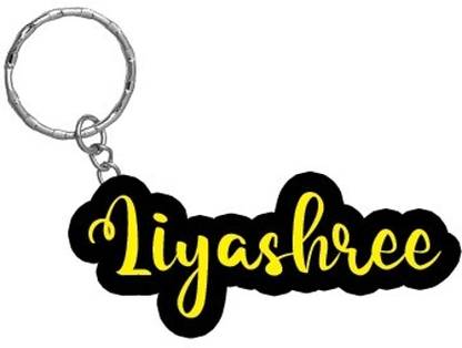 SY Gifts Liyashree Name Black Yellow Name Keychain Key Chain