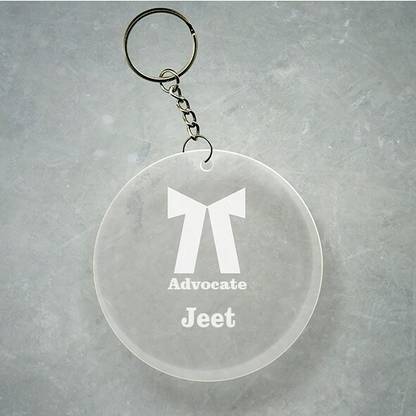 SY Gifts Advocate Logo Desigh With Jeet Name Key Chain