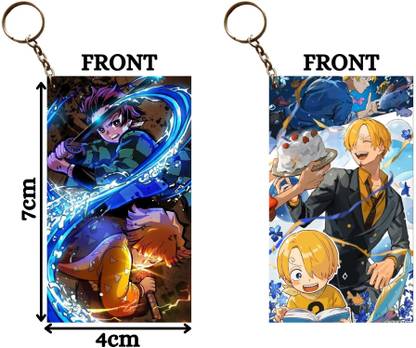 Hariyaali Enterprises LLP TANJIRO AND ZENITSU BREATHING TECHNIQUES X SANJI Unique Style 2 pcs Combo Key Chain