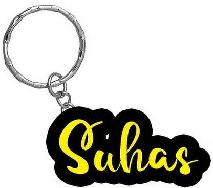 SY Gifts Suhas Name Black Yellow Name Keychain Key Chain