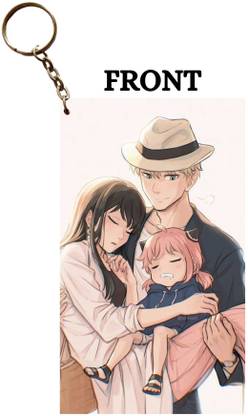 Hariyaali Enterprises LLP Spy X Family YOR AND ANYA SLEEPING ON LOID'S LAP Key Chain