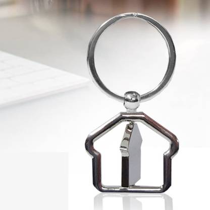 Giftana Home or House Keychain for Realtors, Home Shape Rotating Metal Keychain for Men Key Chain
