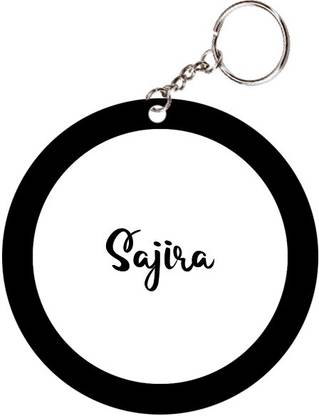 SY Gifts Sajira Name Black Keychain Key Chain