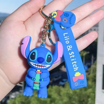 Mubco Lilo & Stitch 3D Keychain | Strap Charm & Hook | PVC Cartoon Model Toys Gift Key Chain