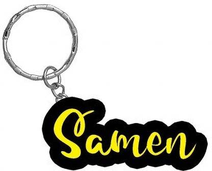 SY Gifts Samen Name Black Yellow Name Keychain Key Chain