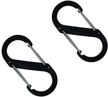 CRUIC Small Metal Carabiner Clips Dual Spring Wire Gate Snap Hooks Keychain -2 Pcs Key Chain