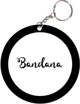 SY Gifts Bandana Name Black Keychain Key Chain