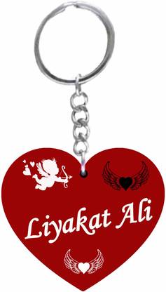 MorFex Liyakat Ali Name Beautiful Heart Shape Arclic Keychain Best Gifts for Your B 311 Key Chain