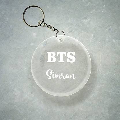 SY Gifts BTS Design With Simran Name Key Chain