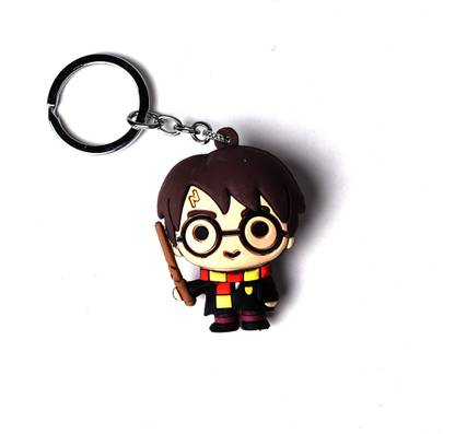 Daiyamondo Harry Potter 3D stand Keychain with stick in hand with box Packing Keychain Key Chain