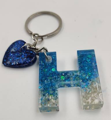 handmadearts Resin H letter Keychain Key Chain