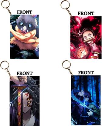 Hariyaali Enterprises LLP Demon Slayer NEZUKO INOSUKE AND MORE Unique Style 4 pcs Combo Key Chain