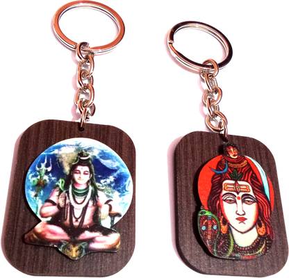 MISMIL Shiva keychain Shivan keyring wooden Key Chain