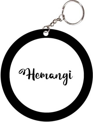 SY Gifts Hemangi Name Black Keychain Key Chain