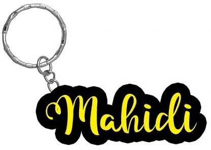 SY Gifts Mahidi Name Black Yellow Name Keychain Key Chain