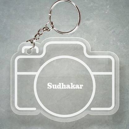 SY Gifts Camera Design Keychain With Sudhakar Name Key Chain