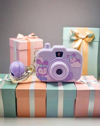 KIDDIFY Cute Pocket camera keychain with light projector Key Chain