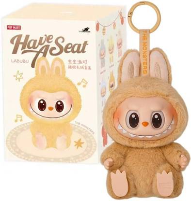 GURUMU Labubuu Doll Key chain Cute Monster Have a seat Series Key Chain