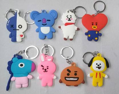 IDOLFIND Bts bt21 set of 7 slim keychains Key Chain