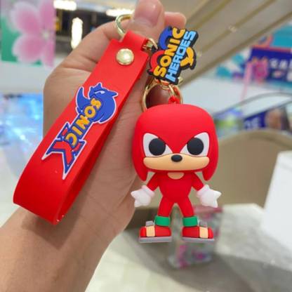WHITE POPCORN Sonic Knuckles 3D Keychain | Strap Charm & Hook | Key Chain