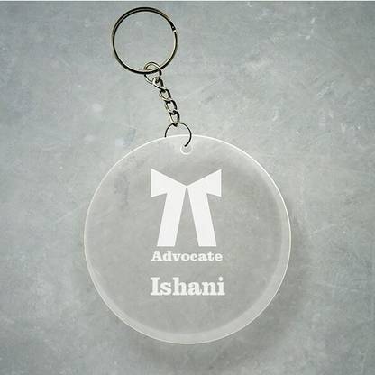 SY Gifts Advocate Logo Desigh With Ishani Name Key Chain