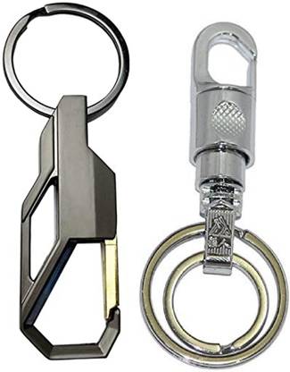 kd collections KD-635-279 Combo of Metal Carabiner Hook Keychain for Bike & Cars - Pack of 2 Key Chain