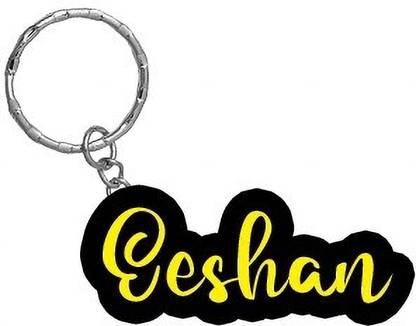 SY Gifts Eeshan Name Black Yellow Name Keychain Key Chain