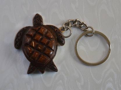 RoKeychain Coconut Shell Keychain, Organic Coconut Shell Keychain, Handmade Organic Key Chain