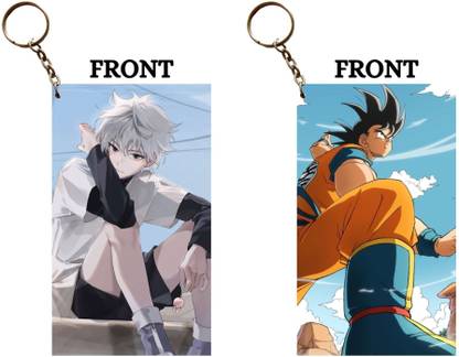 Hariyaali Enterprises LLP KILLUA HANDSOME BOI X GOKU MOST HANDSOME MAN Unique Style 2 pcs Combo Key Chain