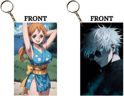 Hariyaali Enterprises LLP NAMI IN LAND OF WANO X GOJO STARING Unique Style 2 pcs Combo Key Chain